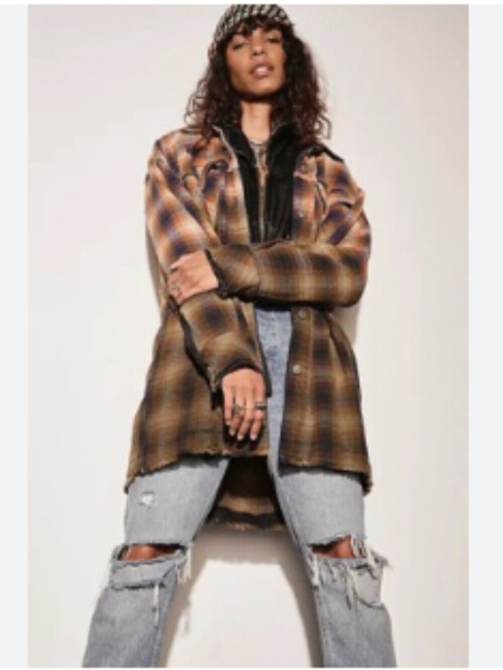 We The Free Anneli Plaid Shirt Jacket XL
